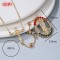 China  Necklace Wholesale | Religious Tri color Design Zircon Women's Chain Necklace