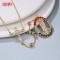 China  Necklace Wholesale | Religious Tri color Design Zircon Women's Chain Necklace