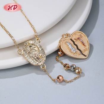 Necklace Wholesale | Virgin Mary & Heart Lady Chain Necklace Jewelry