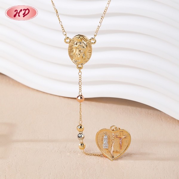 Necklace Factories | Virgin Mary & Heart Lady Chain Necklace Jewelry