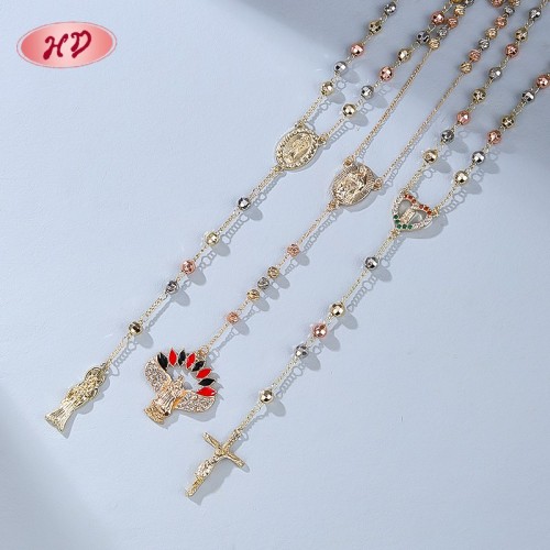 Proveedor de collares colgantes | Cadena de circonitas cruzadas para mujer