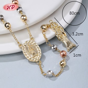 Pendant Necklace Manufacturers | Virgin Mary&Cross Design Necklace Jewelry
