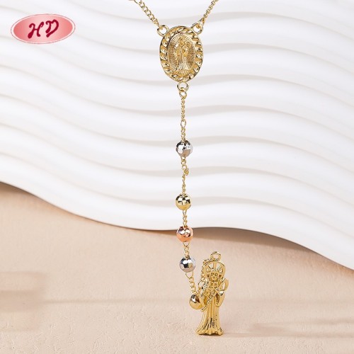 Fabricantes de collares colgantes | Joyería con diseño de Virgen María y Cruz