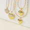 18K Gold-Plated Pendant Necklace Wholesale |  Women's Jewelry Heart-shaped Chain Necklace