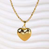 18K Gold-Plated Pendant Necklace Wholesale |  Women's Jewelry Heart-shaped Chain Necklace