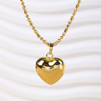 18K Gold-Plated Pendant Necklace Wholesale |  Women's Jewelry Heart-shaped Chain Necklace