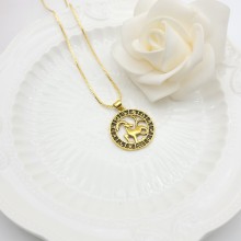 Joyería de la serie zodiacal Aries al por mayor | Collar chapado en oro de 18 quilates