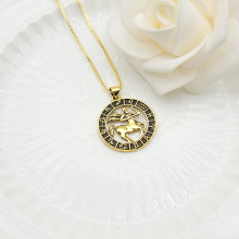 Joyería chapada en oro de 18 quilates de la serie Constelación al por mayor | Collar de Sagitario para mujer
