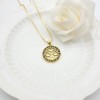 Joyería chapada en oro de 18 quilates | Collar de Libra para mujer, serie de los doce signos del zodiaco, venta al por mayor