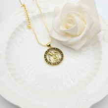 Collar de Acuario | Joyería chapada en oro de 18 quilates con diseño de las Doce Constelaciones al por mayor