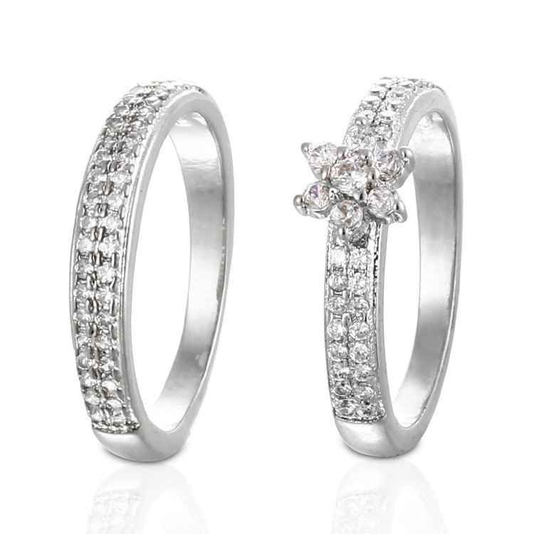 Wholesale 18k gold plated couple rings
