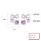 925 Silver Stud Earrings | Pink AAA Zircon Bow Women's Jewelry Wholesale