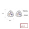Dopamine Jewelry Earrings | Triangular Hollow Colored Zircon 925 Silver Jewelry High End Jewelry