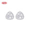Zircon Jewelry Earrings | Triangular Hollow Simple Design 925 Silver Jewelry Women's Jewelry