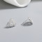 Zircon Jewelry Earrings | Triangular Hollow Simple Design 925 Silver Jewelry Women's Jewelry