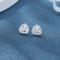 Zircon Jewelry Earrings | Triangular Hollow Simple Design 925 Silver Jewelry Women's Jewelry