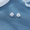 Pendientes de plata 925 | Diseño de pez dorado con circonitas blancas y azules para mujer