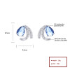 Wholesale 925 Sterling Silver Cz Earring | Blue Carp Design Women'S Jewelry