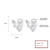 Proveedor de pendientes | Pendientes de plata 925 con microincrustaciones de circonitas, mariposas e insectos