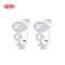 Cz Jewelry Wholesale |  925 Silver Jewelry Earrings With White Elliptical Geometric Zircon Inlay