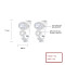Cz Jewelry Wholesale |  925 Silver Jewelry Earrings With White Elliptical Geometric Zircon Inlay