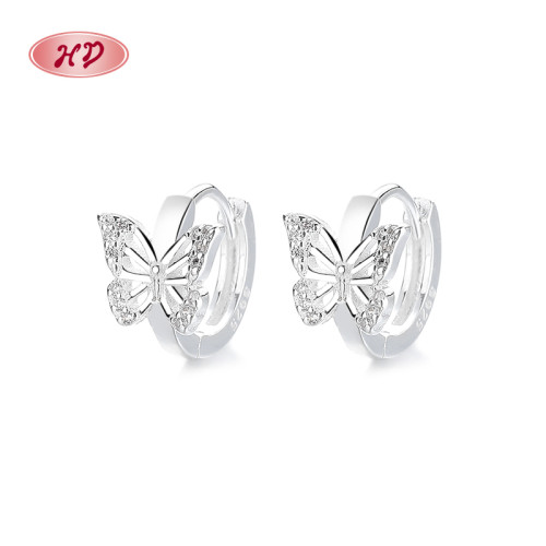 925 Silver Earring Wholesale | Insect Butterfly Design Aaa Cube Zircon Women's Jewelry Earrings