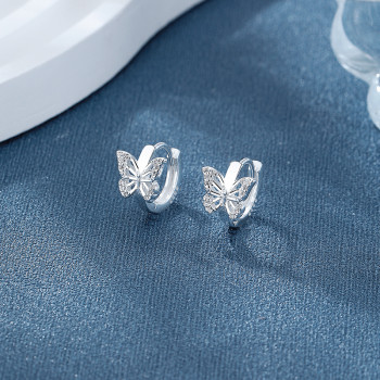 925 Silver Earring Wholesale | Insect Butterfly Design Aaa Cube Zircon Women's Jewelry Earrings