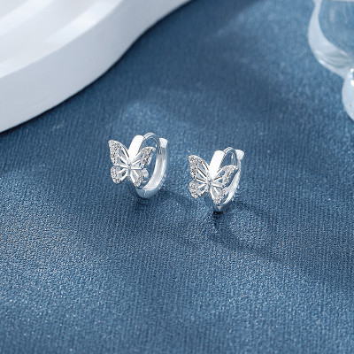 925 Silver Earring Wholesale | Insect Butterfly Design Aaa Cube Zircon Women's Jewelry Earrings