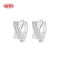 Fashion Earring Wholesale | Minimalist Letter X Design With Micro Inlaid Aaa Zircon Classic Earrings Jewelry