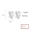 Pendientes de moda al por mayor | Diseño minimalista de letra X con microincrustaciones de circonita AAA, joyería clásica