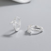 Pendientes de plata de ley 925 con circonitas cúbicas | Diseño de hojas y plantas | Pendientes de alta calidad con circonitas blancas AAA