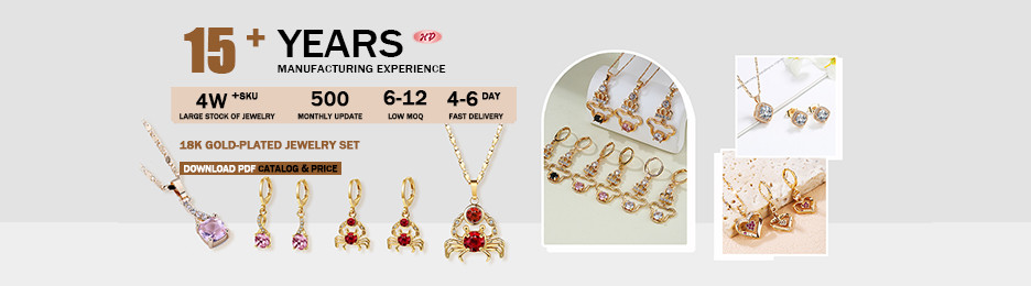 18k gold plated jewelry set