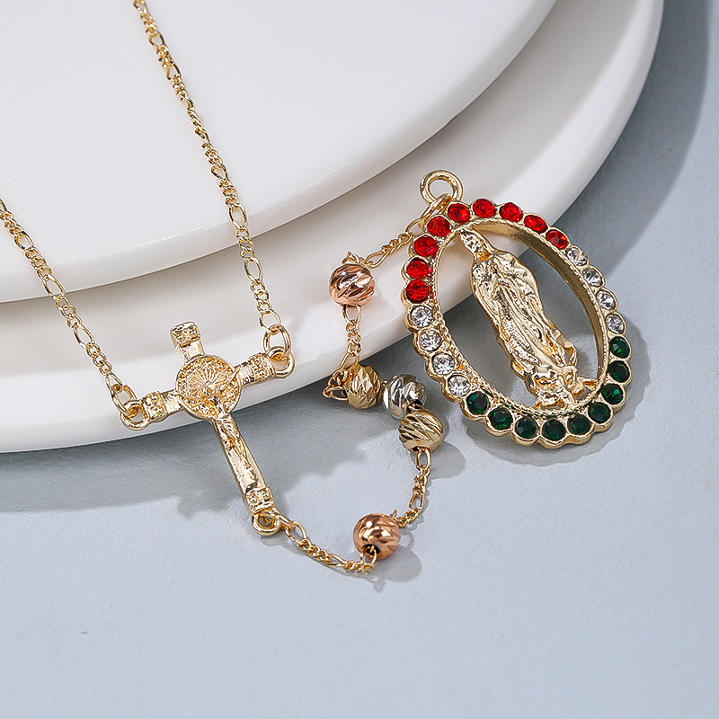 18k gold-plated religious necklace
