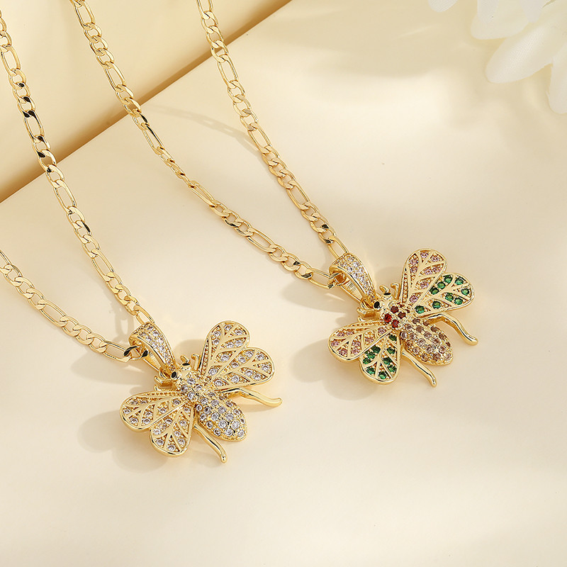 18k gold-plated animal necklace
