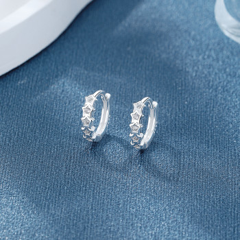 Fashion Huggies Earrings Wholesale | Star Style 925 Silver Jewelry Women's Jewelry Earrings