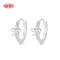 Wholesale Huggies Earrings | Butterfly Bow AAA White Zircon 925 Silver Jewelry