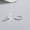 Heart Huggies Earrings | White AAA Zircon 925 Silver Jewelry Wholesale for Women