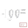 Pendientes Huggies de corazón | Joyería de plata 925 con circonitas blancas AAA al por mayor para mujeres