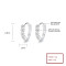 Heart Huggies Earrings | White AAA Zircon 925 Silver Jewelry Wholesale for Women