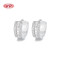 Huggies Earrings Wholesale | Simple Line Style Inlaid with White Zircon 925 Silver Jewelry Wholesale for Women