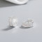Huggies Earrings Wholesale | Simple Line Style Inlaid with White Zircon 925 Silver Jewelry Wholesale for Women