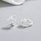 Wholesale 925 Silver Earrings China | White Zircon Flower Women's Huggies Earrings