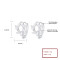 Wholesale 925 Silver Earrings China | White Zircon Flower Women's Huggies Earrings