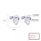 Animal 925 Silver Earrings | Purple Zircon Butterfly Ladies' Jewelry Huggies Earrings