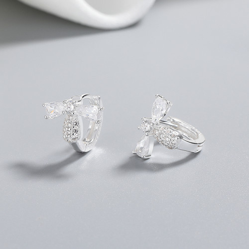 Fabricante de aretes de plata 925 | Aretes Huggies estilo mariposa, insecto y animal para mujer