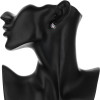 Fabricante de aretes sencillos de plata de ley 925 | Aretes Huggie con flor de circonita color margarita