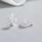 925 Silver Earrings Suppliers | White Zircon Daisy Flower Women's Jewelry