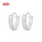 Earrings Supplier | White Geometric Block Women 925 Silver Jewelry Huggies Earrings Jewelry