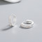 Earrings Supplier | White Geometric Block Women 925 Silver Jewelry Huggies Earrings Jewelry