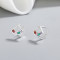 S925 Earrings Wholesale | Dopamine Colored Zircon Fan Style Niche Design Women's Jewelry